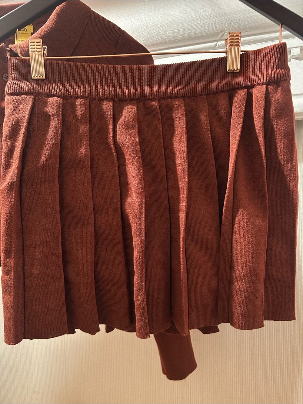 Rust Brown Collared Sweater Polo - Picture 2 of 3